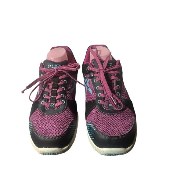 KURU Women’s Athletic Shoes Sneakers Size 10.5 Fuchsia Gray Lace Up Comfortable - Picture 3 of 8